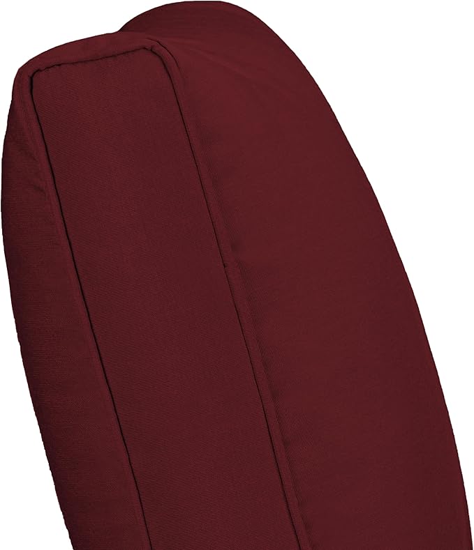 UIXE 24.5" Deep Seat Outdoor Cushion Set with Back Pads, Patio Furniture Cushions, Sectional Sofa Bistro Chair Cushion - Red, Set of 6