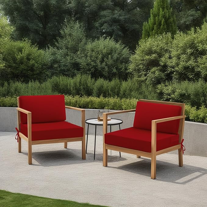 idee-home Outdoor Cushions for Patio Furniture, Waterproof Outdoor Seat Cushion Hampton Bay Deep Seat Replacement Cushions for Garden