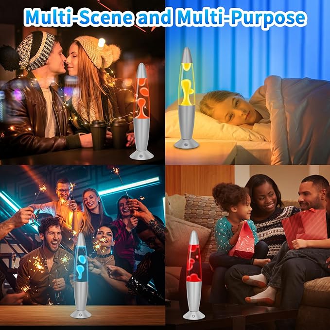 Liquid Motion Lamp with Remote, 17 Color Changing Night Light, 13.5 Inch RGB LED Table Lamp for Kids & Adults, Home Decor, Christmas, Party