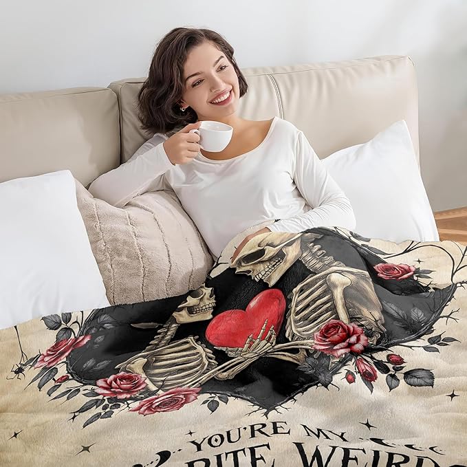 GEEMBI Anniversary Couples Gifts for Women Men - Fleece Throw Blanket for Couch Bed 50x60 in - Wedding Anniversary Halloween Christmas Birthday Gifts for Boyfriend Girlfriend Her Him Wife Husband