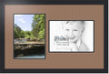 ArtToFrames Collage Photo Frame Double Mat with 2 - 8.5x12 Openings and Satin Black Frame