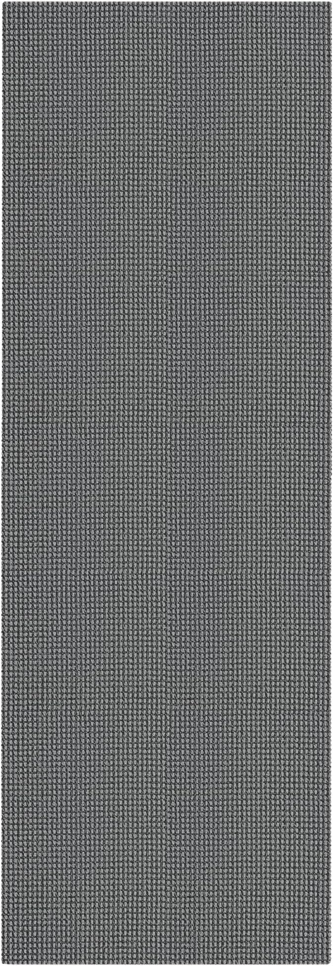 IOHOUZE Washable Exrea Long Hallway Runner Rug 3x20 Non Slip Rubber Backed Kitchen Runner Entryway Runner Indoor, Woven Rugs Floor Carpet for Kitchen Hall Entryway Stair, Dark Grey