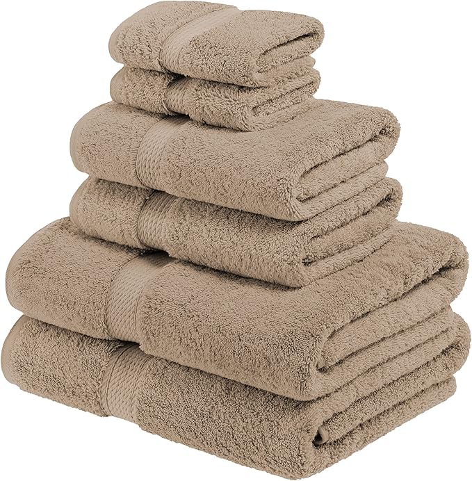 BLUENILEMILLS BNM Premium Quality Egyptian Cotton Towels, 6-Piece Ultra-Soft Bathroom Towels |Super Soft Bath Towel| Hypoallergenic Hand Towel| Face Towels| Quick Dry, Saloon Hotel & Spa