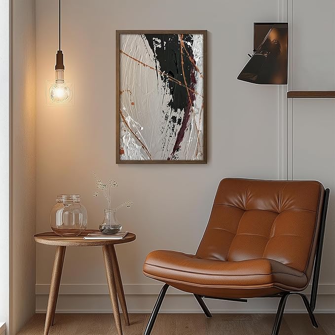 Yaetm Minimalist 16x24 Frame - Brown Walnut, Solid Wood 16x24 Poster Frame for Picture & Art Print, Lightweight, Horizontal and Vertical Wall Hanging for Photo Gallery (3 Pack, Walnut)