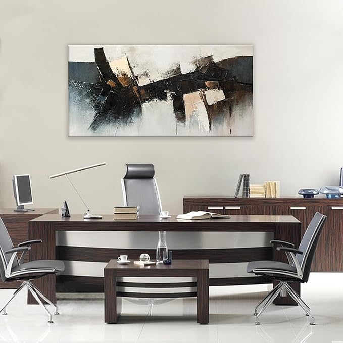 TAIJXAGSG Black Wall Art Abstract Wall Decor Modern Artwork Canvas Prints Picture Canvas Art Wall Decor Modern Abstract Art Bedroom Living Room Office Decoration Ready To Hang 24"X48"