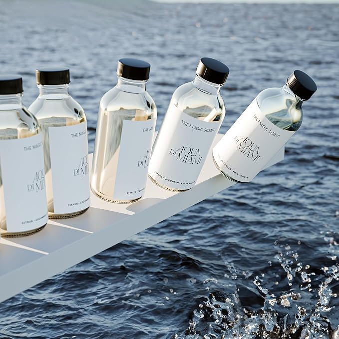 Aqua di Miami Diffuser Oil - Hotel & Home Luxury Scents - Diffuser Oil Scents for Home Designed for Use in All Diffusers - 4 fl oz, 120 mL