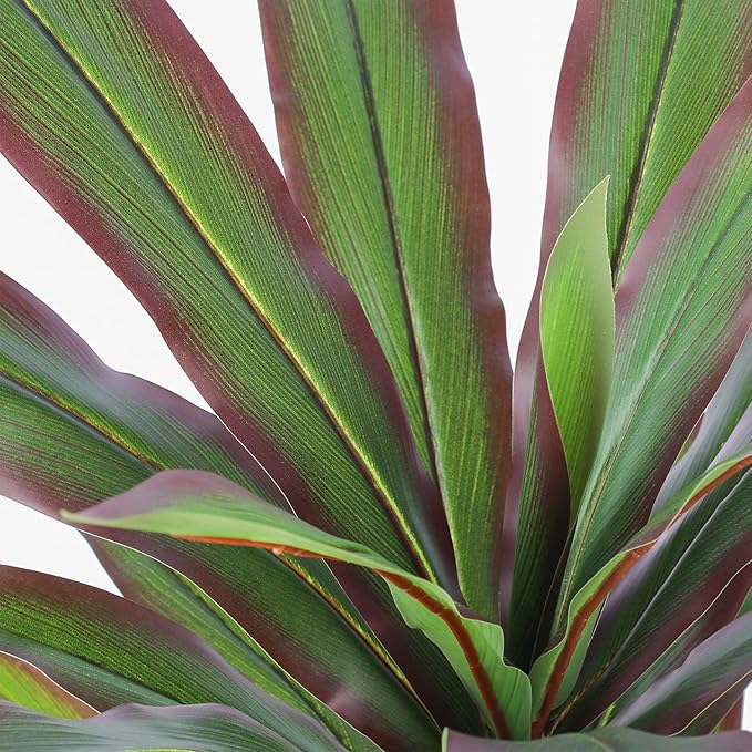 Dracaena Artificial Plant 6ft Red Yucca Silk Tree Faux Plants Indoor Tall Fake House Floor Plants Realistic Artificial Trees for Home Office Decor Indoor Outdoor Housewarming Gift