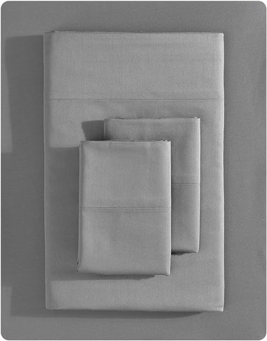 Vera Wang - Queen Sheet Set, Luxury Sateen Cotton Bedding, 800 Thread Count, Soft & Smooth Bedding Set (Charcoal, Queen)