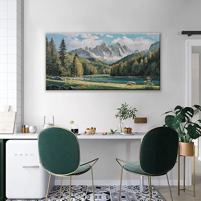 Tsomzxng Natural Canvas Art Wall Decor Home Wall Decor Paintings Art Prints Modern Wall Art Decorations Mountain Wilderness Landscape Artwork For Living Room Wall Bedroom Kitchen Office Decor 24"×48"