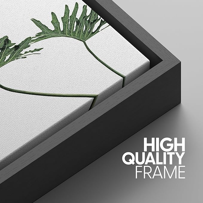 SIGNWIN Framed Wall Art Print Set Trio of Jungle Palms & Snake Succulents Floral Plants Photography Modern Art Minimalist Black and White for Living Room, Bedroom, Office - 24"x36"x3 Black