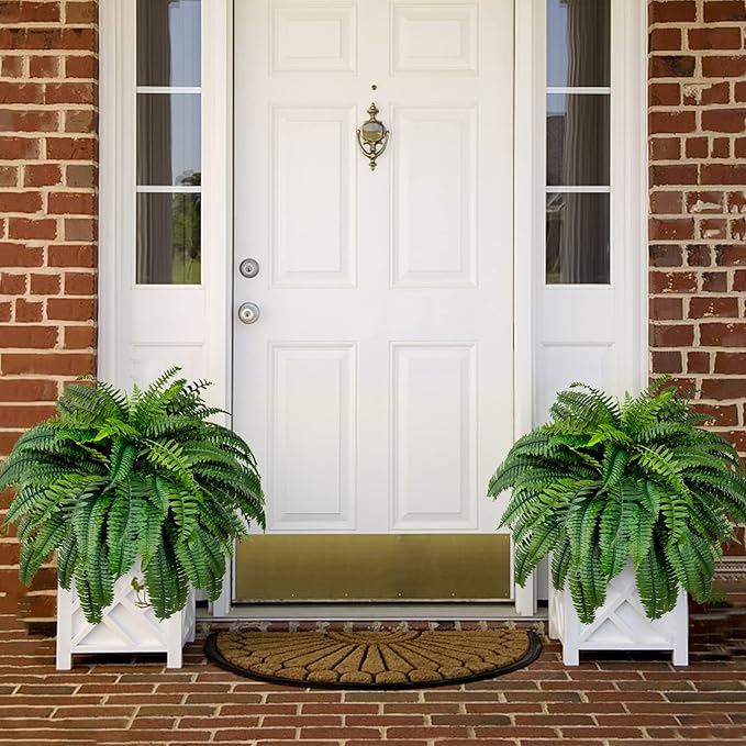Single Silky Artificial Boston Fern Bush, 48Inch Artificial Plants, Suitable for Decorating Office, Patio, Living Room Faux Greenery, 88Branches…