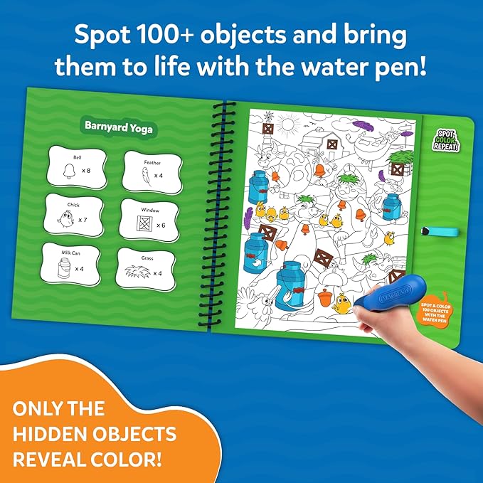 Skillmatics Reusable Search & Find Book - Water Spotter, Mess-Free, Fun Learning Activity, Animals, Travel Toy, Gifts for Boys & Girls Ages 4, 5, 6, 7, 8