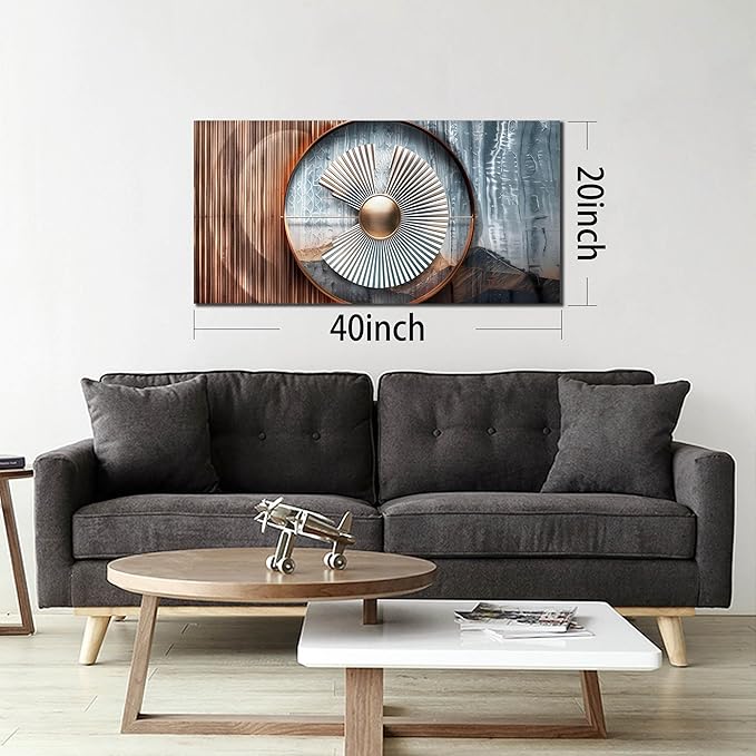 Modern Abstract Wall Art for Living Room - Minimalist Canvas Wall Art for Office - Modern Pictures for Bedroom Wall Decor Size 20" x 40"