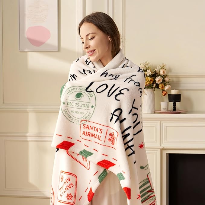 Joiedomi Birthday Gifts for Mom Soft Flannel Mom Blanket for Women Wife Grandma Mothers Day Anniversary Present from Daughter Son 50" x 60" Green