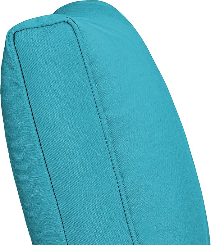 UIXE Outdoor Deep Seat Cushion Set with Slipcovers, Patio Furniture Cushions & Back Pad, Water-Resistant Outdoor Cushion Covers Backyard Sectional Sofa Cushions for Bistro Chair - Teal Blue