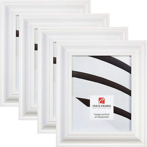 Craig Frames 21834812 17 x 22 Inch Picture Frame, Contemporary Upscale White, Set of 4