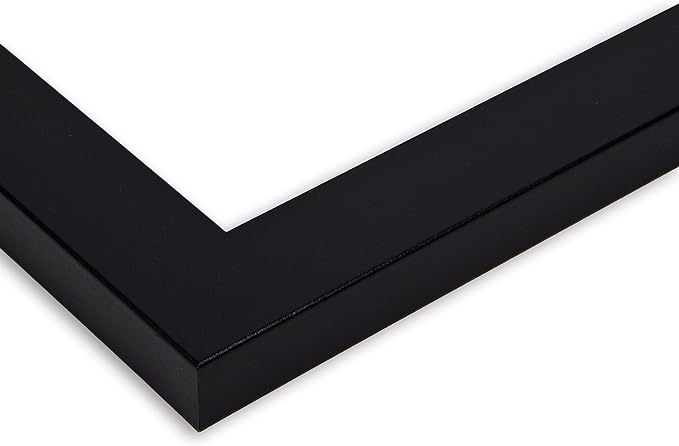 ArtToFrames Collage Photo Frame Double Mat with 1 - 3.5x5^ 5x7 Openings and Satin Black Frame