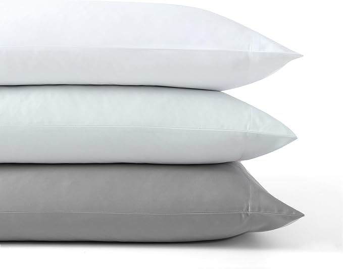 Vera Wang - King Sheet Set, Luxury Sateen Cotton Bedding, 800 Thread Count, Soft & Smooth Room Essentials (White, King)