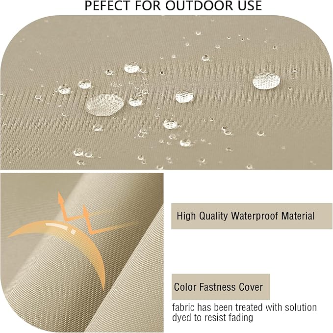 idee-home Outdoor Cushions for Patio Furniture, Outdoor Seat Cushion, Waterproof Couch Hampton Bay Deep Seat Replacement Chair Cushions for Garden Lawn Backyard Deck, 28.5 x 28.5 Beige
