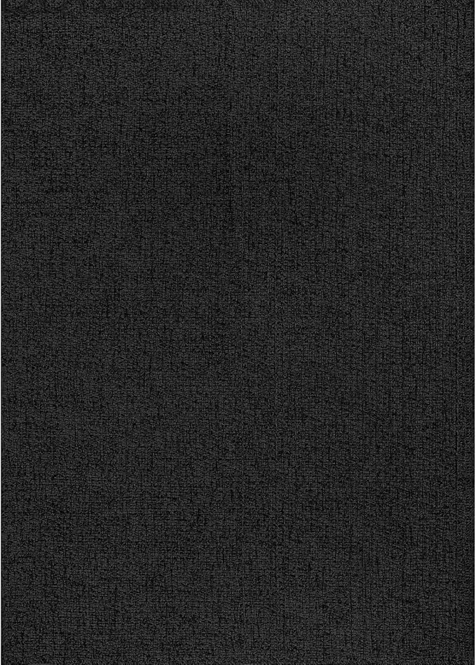 Easy Jute Rugs 4x6 Dark Gray Color Living Room Indoor Outdoor Area Rug for Farmhouse Patio and Kitchen Rug High Traffic Washable Easy to Clean Solid Boho Woven Design Outside Carpet (4 x 6)