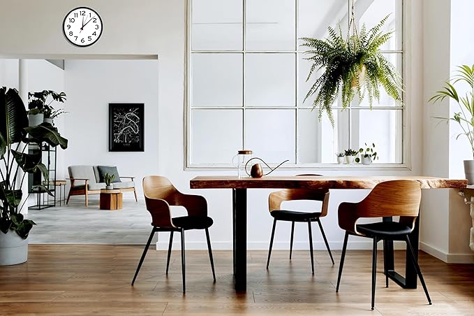 | 14 Inch | Modern | Atomic | Analog | Home | Office | School | Gym | Indoor | Outdoor | Sets Automatically | Unbranded | Classic | Black | Battery Operated | Modern Décor