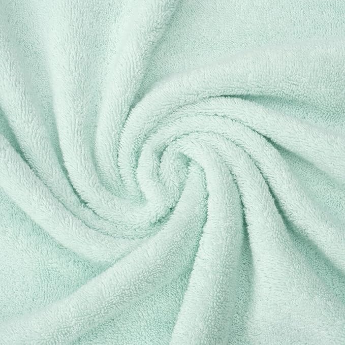 American Soft Linen Salem Washcloth Sets, 4 Piece Luxury 600 GSM 100% Cotton Washcloths for Bathroom, 13x13 inches Washrags Premium Quality Hand Face Towels, Mint