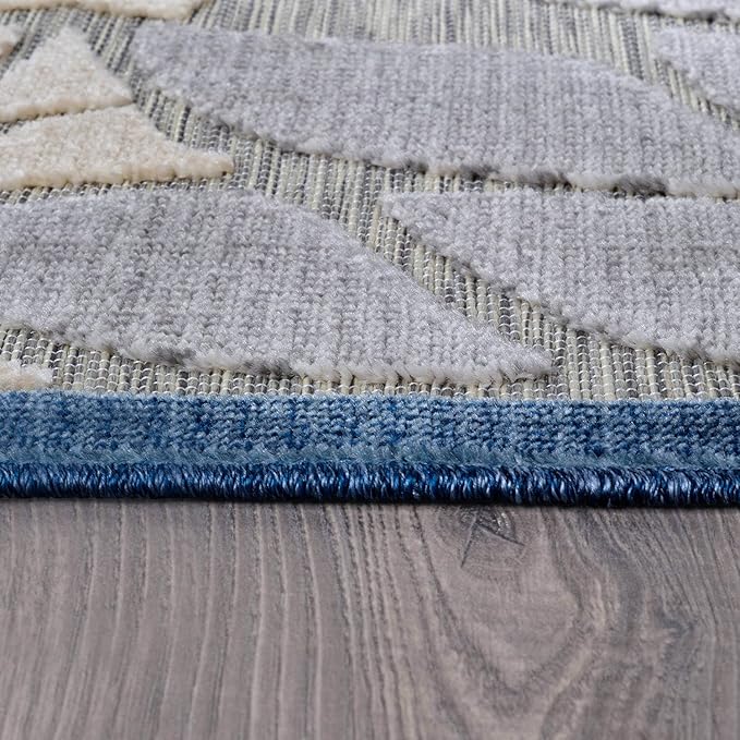 Beverly Rug Outdoor Rug 10x14 Large Modern Floral Tropical Area Rugs for Indoor and Outdoor Patio Easy to Clean Non Shedding Living Room Porch Garden Washable Outside Carpet (10 x 14 Blue)