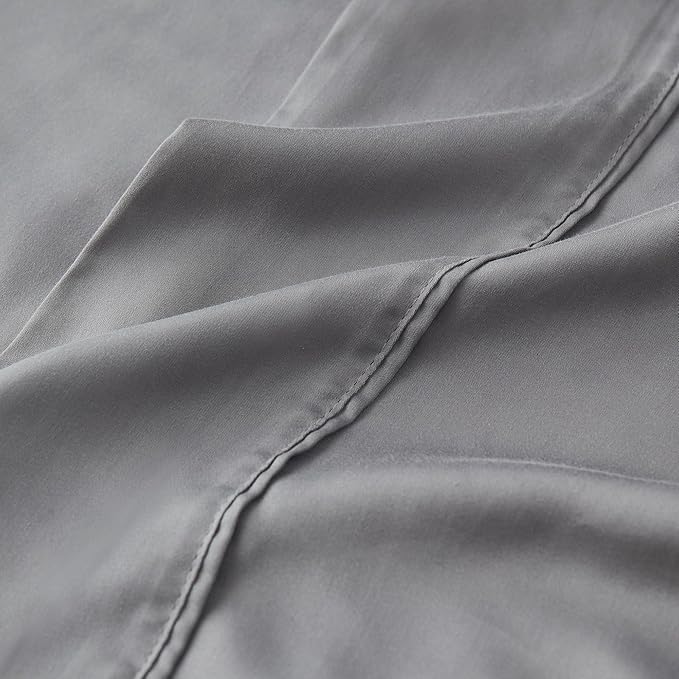 Modern Threads 100% Tencel Lyocell 4-Piece Sheet Set, 400 Thread Count Luxury Bedding, Platinum Gray, Queen