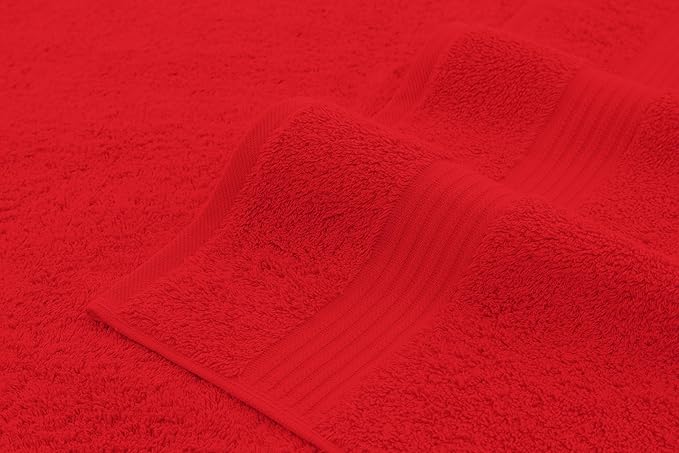 American Veteran Towel, Hand Towels for Bathroom Set of 4, 100% Cotton Turkish Hand Towel Sets Clearance Prime, Soft Drying Hand Face Towels, Red Hand Towels
