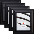 Craig Frames Upscale, 11x14 Picture Frame, Satin Black, Set of 4