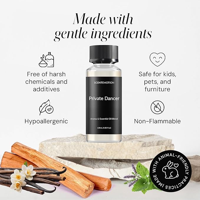 Private Dancer Essential Diffuser Oil, Opulent Aroma, Fragrance Oil, Aromatherapy Blend for Home, Spa & Office | Sandalwood, Vanilla & Patchouli | 4.05 fl oz, 120 mL