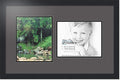 ArtToFrames Collage Photo Frame Double Mat with 2 - 8x10 Openings and Satin Black Frame