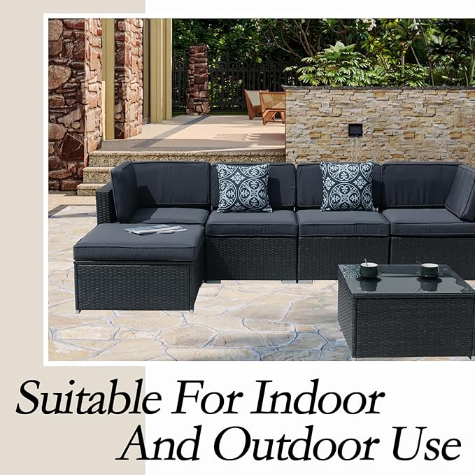 11Pieces Patio Cushion Covers Replacement,Waterproof Outdoor Cushions Covers for 6-Seaters Sofa,Slipcovers Set with Zippers,Washable Cover Only(Dark Grey)