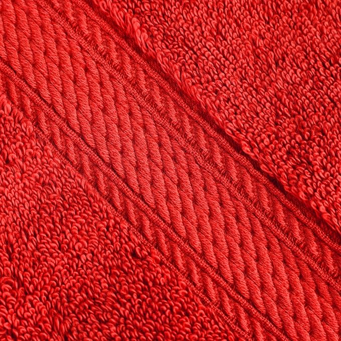 BLUENILEMILLS Premium Towel Collection, Egyptian Cotton Towels for Shower and Bathroom 2-Piece Bath Sheet Set, 34" x 68", Red by Blue Nile Mills