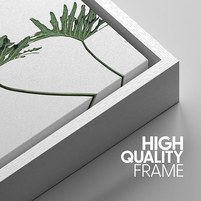 SIGNWIN Framed Wall Art Print Set Trio of Jungle Palms & Snake Succulents Floral Plants Photography Modern Art Minimalist Black and White for Living Room, Bedroom, Office - 16"x24"x3 White