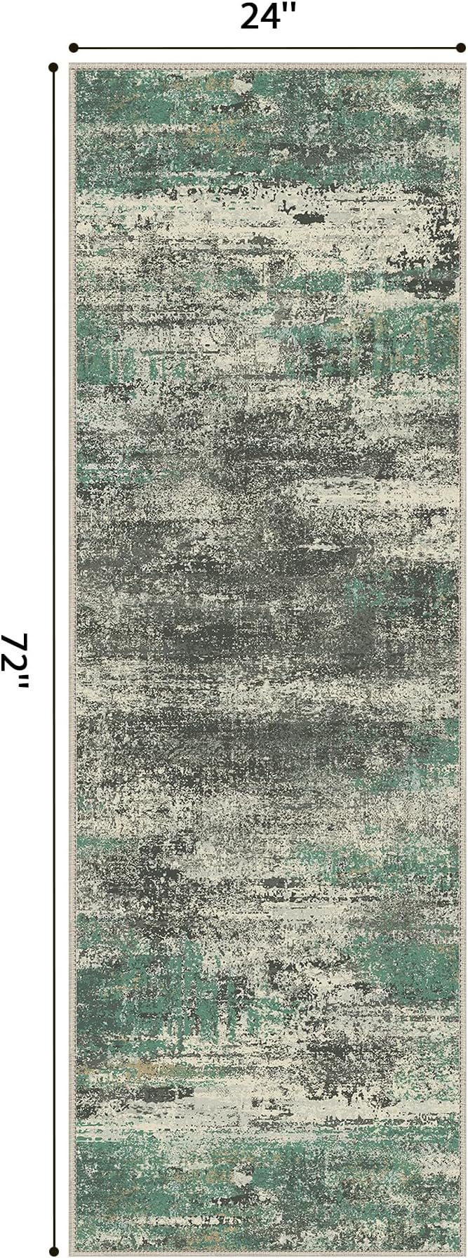 GENIMO Runners for Hallways，2x6 Washable Runner Rug Non-Slip, Long Runner Rugs with Rubber Backing, Low Pile Lightweight Rugs for Kitchen, Bedroom, Bathroom, Entryway, Sage Green