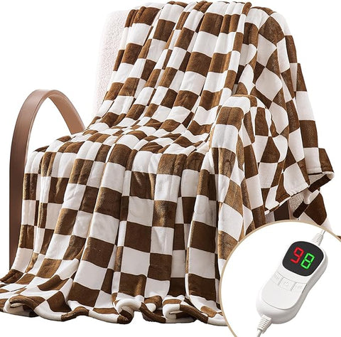 HomeMate Electric Blanket Heated Full Size - 72“x84“ Ultra Soft Cozy Flannel Heating Blanket with 10 Fast Heat Levels 8 Hours Auto Off Over-Heated Protection ETL Certification Keep Warm in Home Office