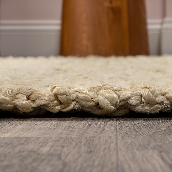 JONATHAN Y Estera Hand Woven Boucle Chunky Jute Ivory Indoor Area Rug, 5x8, Bohemian, Transitional, Easy-Cleaning for Living Room, Bedroom, Kitchen, Pet Friendly, Non-Shedding (NFR102B-5)