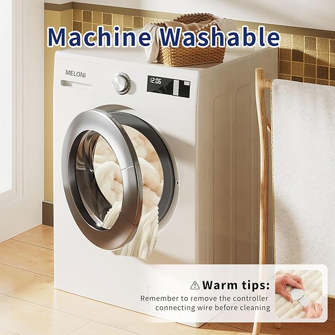 Heated Blanket Electric Blanket 90"x90", Soft Flannel Sherpa Electric Throw with 5 Heating Level & 1-12 Hour Auto Off, Heated Throw with Overheating Protection, Machine Washable (Beige)