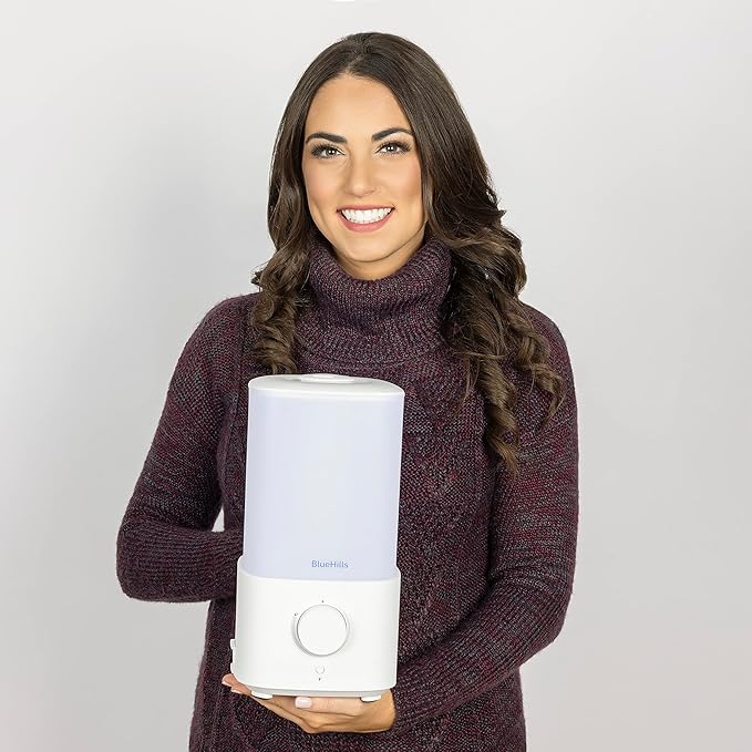BlueHills Premium 2300 ML XL Large Essential Oil Diffuser Humidifier Combo for Large Room Home Huge Coverage Area 2 Liter Extra Big Capacity Huge Diffuser with Décor LED Lights Square White - L001