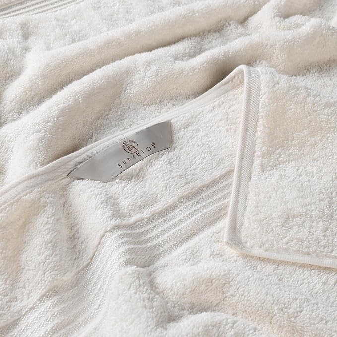 Superior Egyptian Cotton 2-Piece Bath Sheet Towel Set, Oversized Body Towels For Adults And Kids, Large Towel For Bath, Shower, Guest Bathroom, Spa, Gym, Resort, Essentials, Airbnb, Ivory