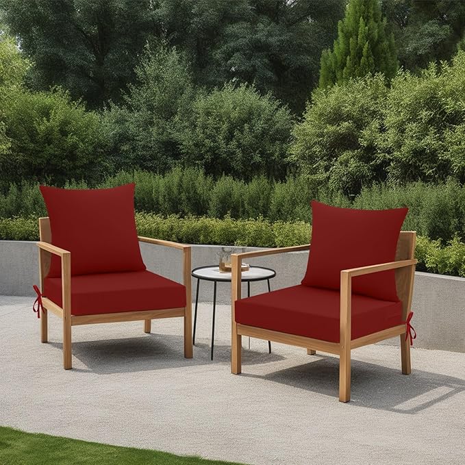 idee-home Outdoor Cushions for Patio Furniture, Waterproof Outdoor Seat Cushion Hampton Bay Deep Seat Replacement Cushions for Garden