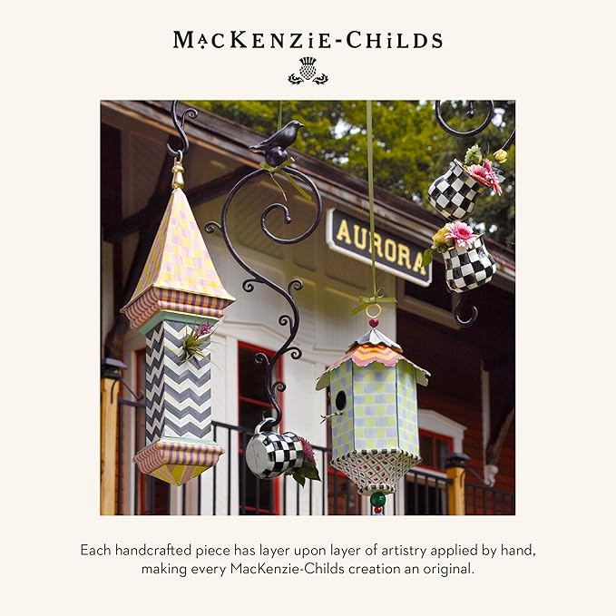 MACKENZIE-CHILDS Birdhouse Hook, Birdhouse Hanger Hook for Hanging Plants and Outdoor Decor