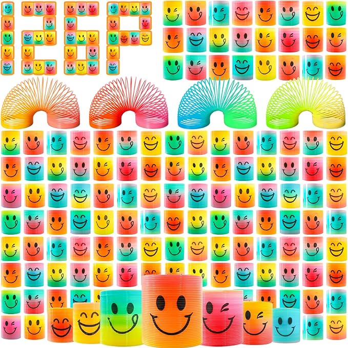 126 Pack Mini Spring Party Favors Toys Magic Fidget Stress Coil for Favor Carnival Prize Birthday Goodie Bag Stuffers for Kids Boys Girls