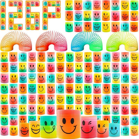 126 Pack Mini Spring Party Favors Toys Magic Fidget Stress Coil for Favor Carnival Prize Birthday Goodie Bag Stuffers for Kids Boys Girls
