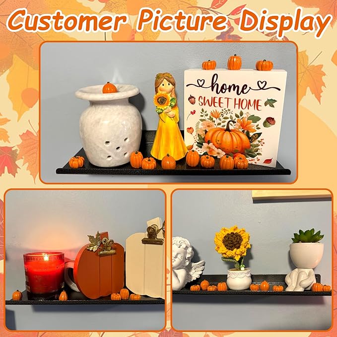 winemana Mini Pumpkins Fall Decorations-80 Pack Thanksgiving Small Pumpkins Fall Vase Bowl Filler, Fall Table Decor for DIY Crafts Home Indoor Halloween Harvest Autumn Decorating (Orange)