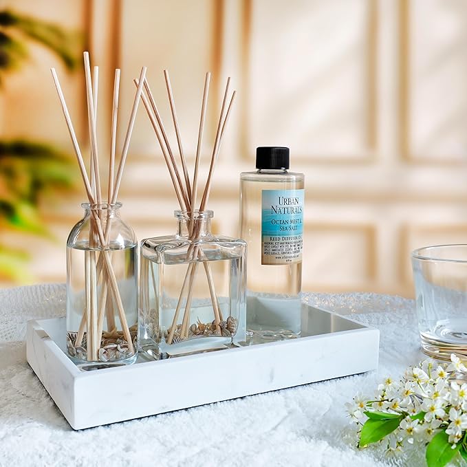 Urban Naturals Autumn Harvest Scented Oil Reed Diffuser | Fall Home Decor with Real Leaves & Botanicals | Creamy Pumpkin Pie, Nutmeg, Maple & Vanilla