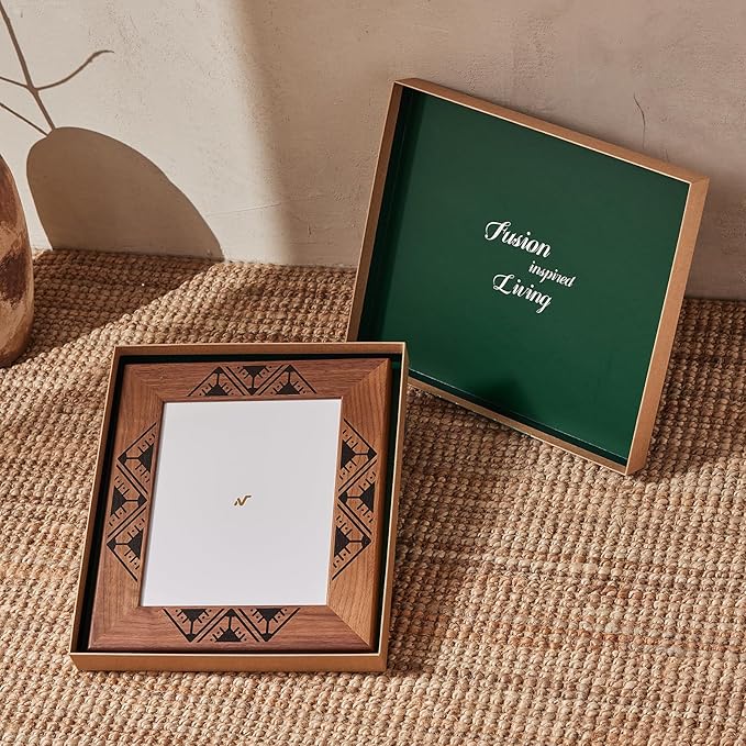 8x10inch 100% Solid American Walnut Picture Frame, Wall Mounting/Tabletop, Photo Poster Collage Wood Frames for Art Gallery Home Decor, Horizontal/Vertical Display, Solid Color, 1 Pack