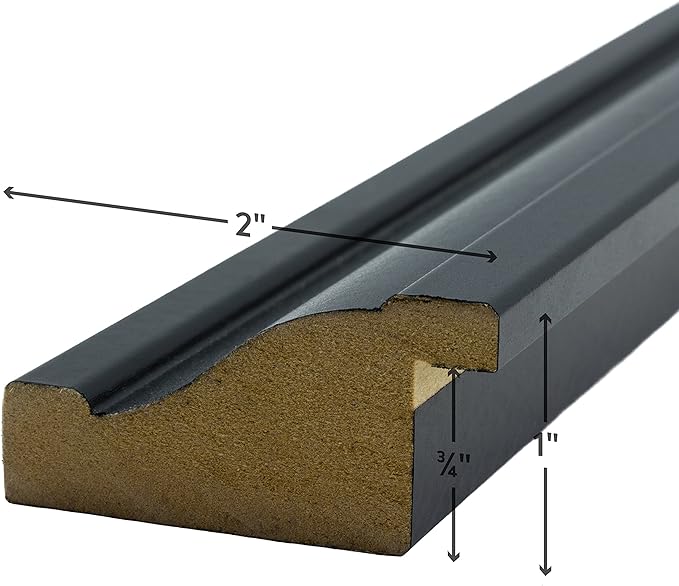 Craig Frames Upscale, 5x7 Picture Frame, Satin Black, Set of 4