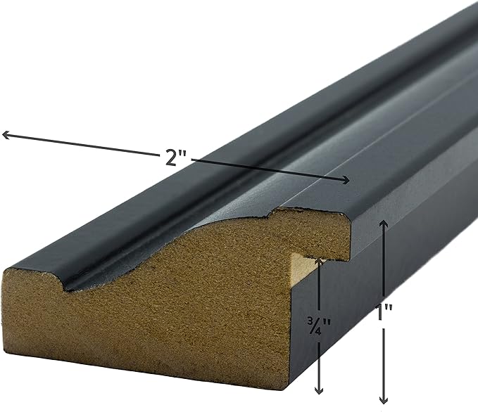 Craig Frames Upscale, 12x18 Picture Frame, Satin Black, Set of 4